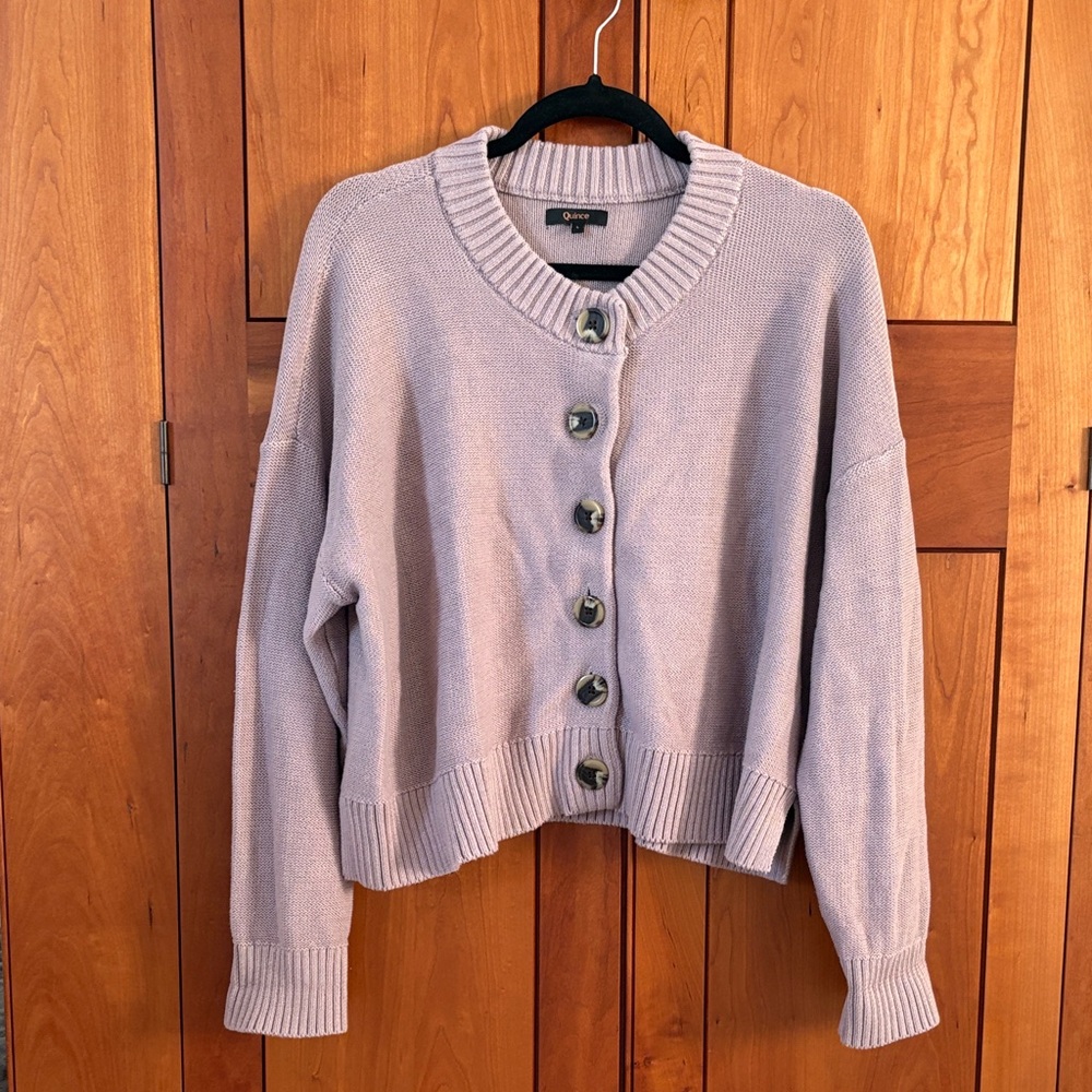 Quince Organic Button-front Cardigan Sweater